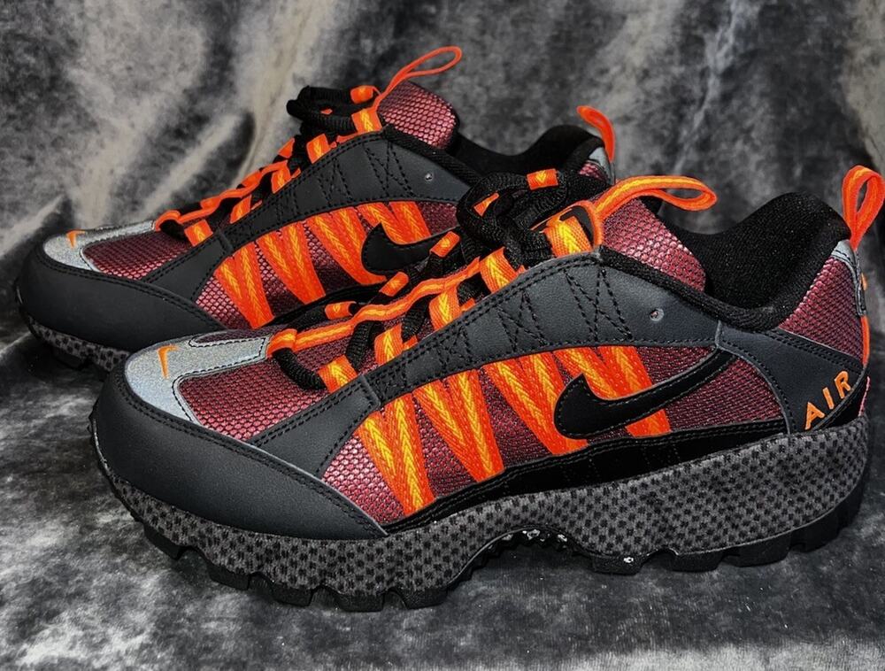Nike Air Humara Men’s Size 9 Black Bright Crimson Orange Trail Shoes FJ7109-001